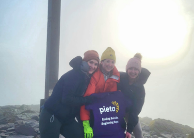 A big thank you to Maeve, Mia, and Cathy for raising over €1,000 in support of Pieta by taking part in Darkness Into Light and completing the hike up Carrauntoohil. Your dedication and effort make a real and meaningful difference.
